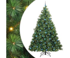 Dirbtinė Kalėdų eglutė su 300 LED Žalia 240 cm PE ir PVC