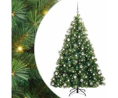 Dirbtinė Kalėdų eglutė su 300 LED Žalia 210 cm PE ir PVC