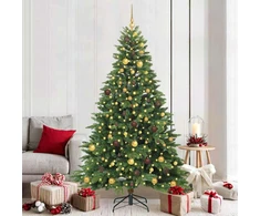 Dirbtinė Kalėdų eglutė su 300 LED Žalia 210 cm PE ir PVC