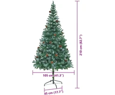 Dirbtinė Kalėdų eglutė su 300 LED Žalia 210 cm PVC ir plienas