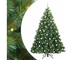 Dirbtinė Kalėdų eglutė su 300 LED Žalia 210 cm PE ir PVC