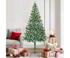 Dirbtinė Kalėdų eglutė su 300 LED Žalia 180 cm PVC ir plienas