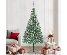 Dirbtinė Kalėdų eglutė su 300 LED Žalia 210 cm PVC ir plienas