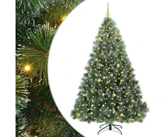 Dirbtinė Kalėdų eglutė su 300 LED Žalia 240 cm PE ir PVC