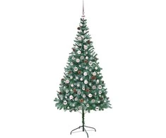 Dirbtinė Kalėdų eglutė su 300 LED Žalia 210 cm PVC ir plienas
