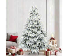 Dirbtinė Kalėdų eglutė su 300 LED Balta 240 cm PE ir PVC