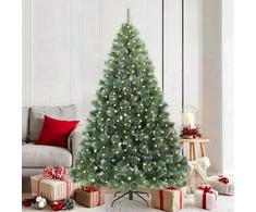 Dirbtinė Kalėdų eglutė su 300 LED Žalia 180 cm PE ir PVC