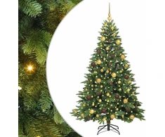 Dirbtinė Kalėdų eglutė su 300 LED Žalia 180 cm PE ir PVC