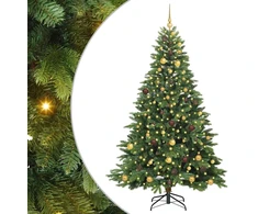 Dirbtinė Kalėdų eglutė su 300 LED Žalia 210 cm PE ir PVC