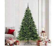 Dirbtinė Kalėdų eglutė su 300 LED Žalia 210 cm PE ir PVC