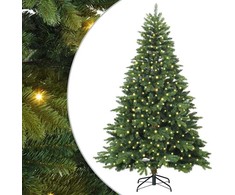 Dirbtinė Kalėdų eglutė su 300 LED Žalia 210 cm PE ir PVC