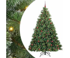 Dirbtinė Kalėdų eglutė su 300 LED Žalia 210 cm PE ir PVC