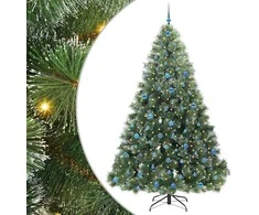 Dirbtinė Kalėdų eglutė su 300 LED Žalia 240 cm PE ir PVC