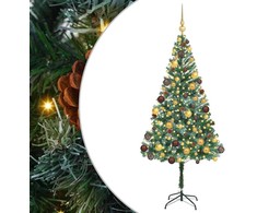 Dirbtinė Kalėdų eglutė su 300 LED Žalia 180 cm PVC ir plienas
