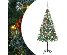 Dirbtinė Kalėdų eglutė su 300 LED Žalia 180 cm PVC ir plienas