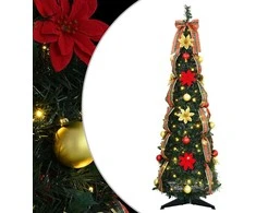 Dirbtinė Kalėdų eglutė su 50 LED s stovu Žalia 125 cm PVC