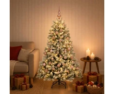 Dirbtinė Kalėdų eglutė su burbulais 120 cm 150 LED Šilta balta