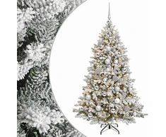 Dirbtinė Kalėdų eglutė su burbulais 150 cm 150 LED Šilta balta