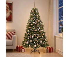 Dirbtinė Kalėdų eglutė su burbulais 180 cm 300 LED Šilta balta
