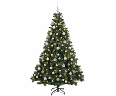 Dirbtinė Kalėdų eglutė su burbulais 180 cm 300 LED Šilta balta