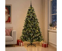 Dirbtinė Kalėdų eglutė su burbulais 180 cm 300 LED Šilta balta
