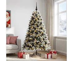 Dirbtinė Kalėdų eglutė su burbulais 180 cm 300 LED Šilta balta