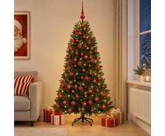 Dirbtinė Kalėdų eglutė su burbulais 210 cm 300 LED Šilta balta