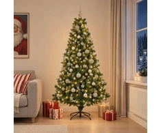 Dirbtinė Kalėdų eglutė su burbulais 210 cm 300 LED Šilta balta