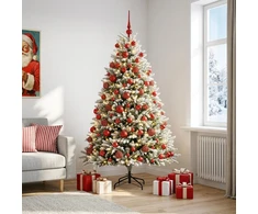 Dirbtinė Kalėdų eglutė su burbulais 210 cm 300 LED Šilta balta