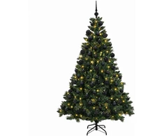 Dirbtinė Kalėdų eglutė su burbulais 240 cm 300 LED Šilta balta