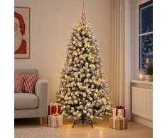 Dirbtinė Kalėdų eglutė su burbulais 240 cm 300 LED Šilta balta