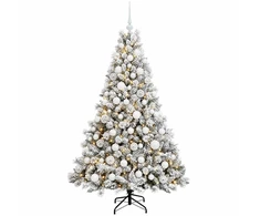 Dirbtinė Kalėdų eglutė su burbulais 240 cm 300 LED Šilta balta
