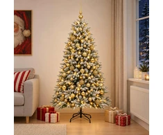 Dirbtinė Kalėdų eglutė su burbulais 240 cm 300 LED Šilta balta