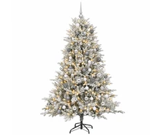Dirbtinė Kalėdų eglutė su burbulais 240 cm 300 LED Šilta balta