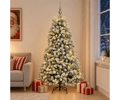 Dirbtinė Kalėdų eglutė su burbulais 240 cm 300 LED Šilta balta