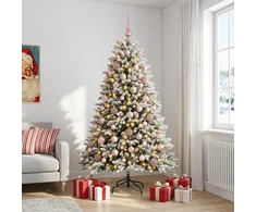 Dirbtinė Kalėdų eglutė su burbulais 240 cm 300 LED Šilta balta
