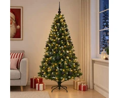 Dirbtinė Kalėdų eglutė su burbulais 240 cm 300 LED Šilta balta