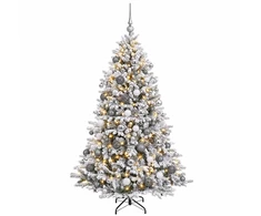 Dirbtinė Kalėdų eglutė su burbulais 240 cm 300 LED Šilta balta