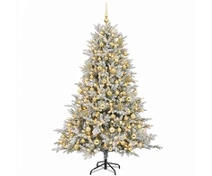 Dirbtinė Kalėdų eglutė su burbulais 240 cm 300 LED Šilta balta