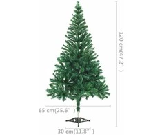 Dirbtinė Kalėdų eglutė su žaisliukais, 120cm, 230 šakų