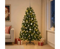Dirbtinė Kalėdų eglutė su žaisliuku 180 cm 300 LED Šilta balta