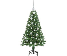 Dirbtinė Kalėdų eglutė Žalia 120 cm PVC ir Plienas ir Plastikas