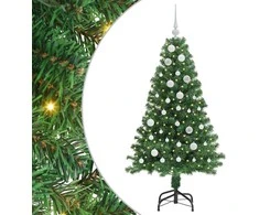 Dirbtinė Kalėdų eglutė Žalia 150 cm PVC ir Plienas ir Plastikas
