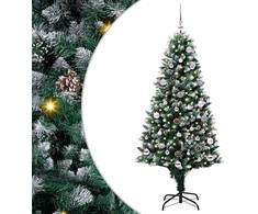 Dirbtinė Kalėdų eglutė Žalia 150 cm PVC ir Plienas ir Plastikas