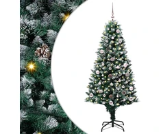 Dirbtinė Kalėdų eglutė Žalia 150 cm PVC ir Plienas ir Plastikas