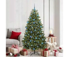 Dirbtinė Kalėdų eglutė su 300 LED Žalia 180 cm PVC ir metalas