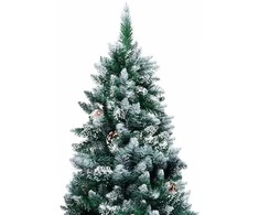 Dirbtinė Kalėdų eglutė Žalia 210 cm PVC ir Plienas ir Plastikas