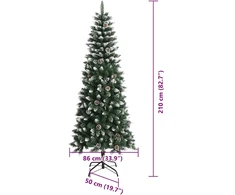 Dirbtinė Kalėdų eglutė Žalia 210 cm PVC, plastikas ir plienas