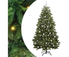 Dirbtinė Kalėdų eglutė su 300 LED Žalia 210 cm PVC ir metalas