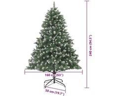 Dirbtinė Kalėdų eglutė Žalia 240 cm PVC, plastikas ir plienas
